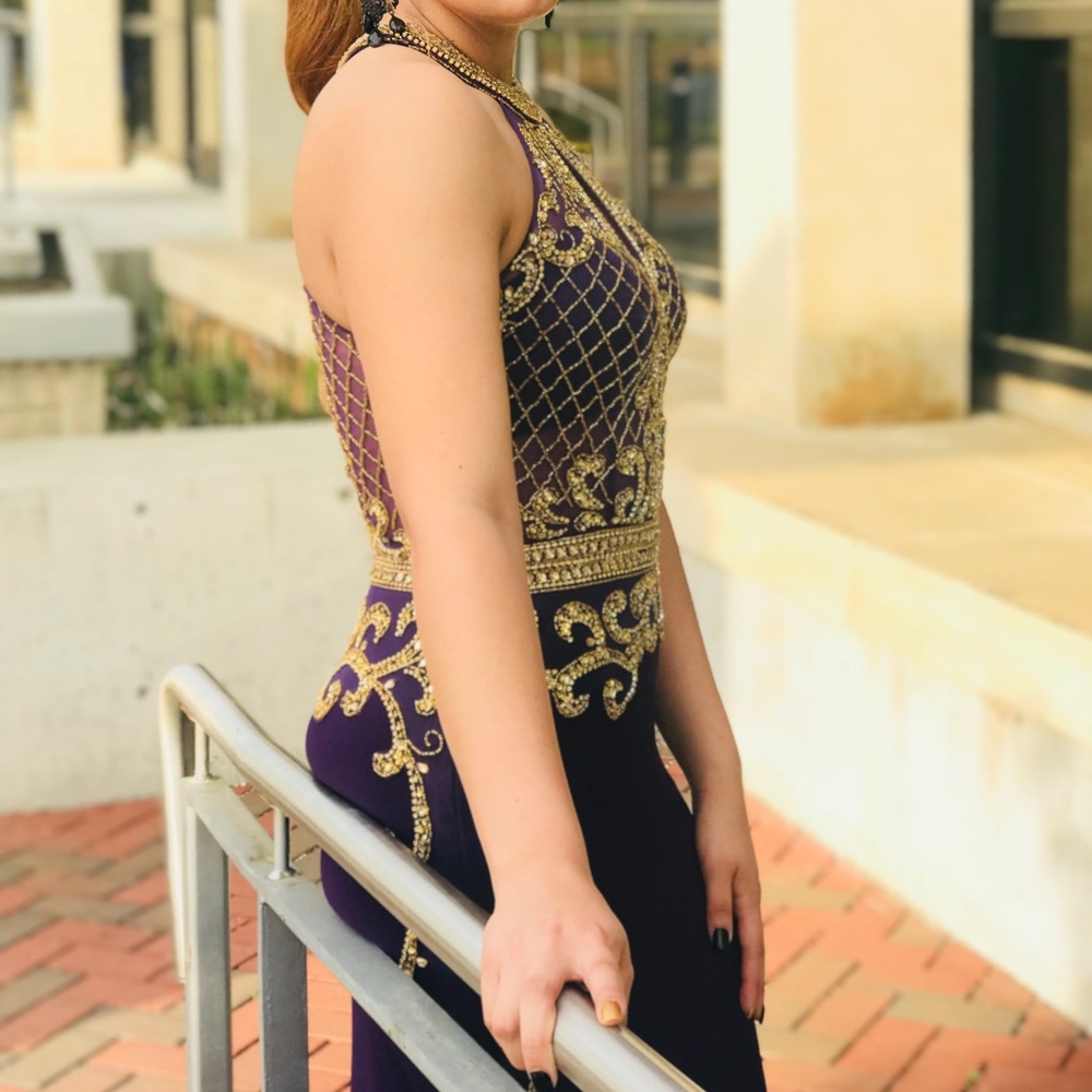 Beautiful purple and gold dress